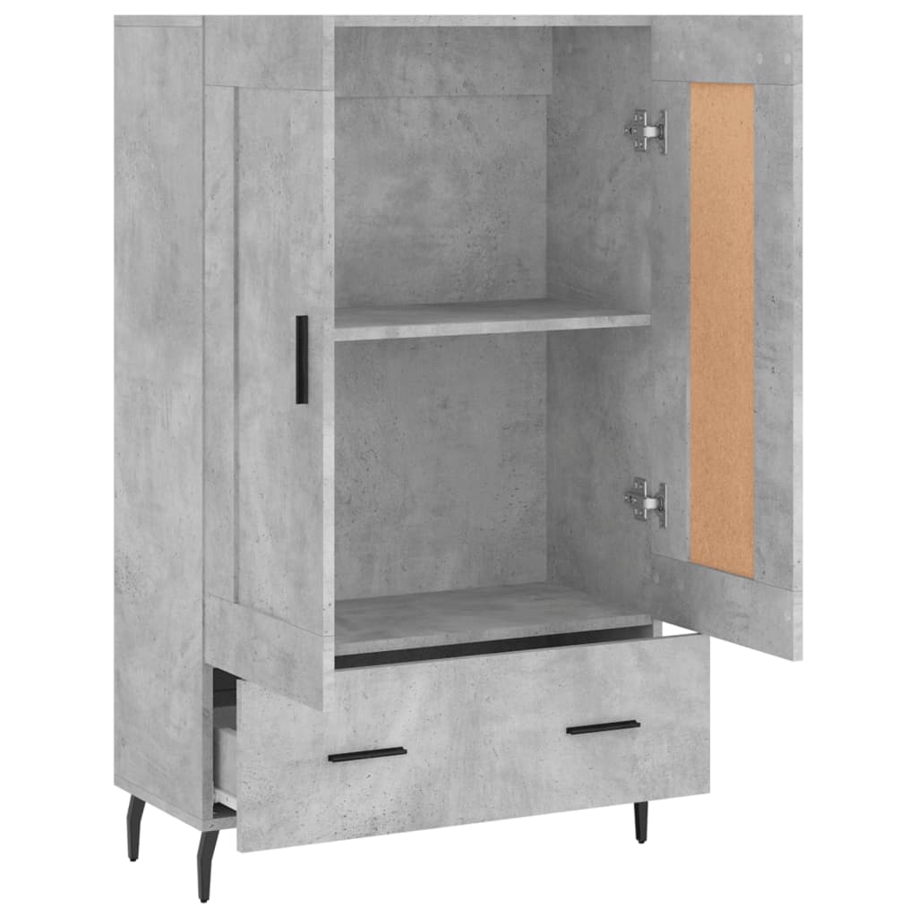 Credenza Grigio Cemento 69,5x31x115 cm in Legno Multistrato 830344