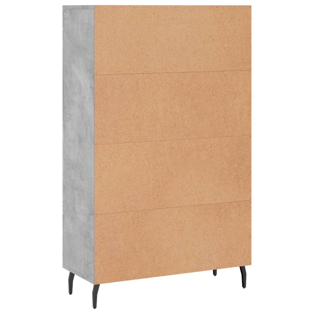 Credenza Grigio Cemento 69,5x31x115 cm in Legno Multistrato 830344