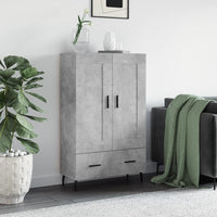 Credenza Grigio Cemento 69,5x31x115 cm in Legno Multistrato 830344