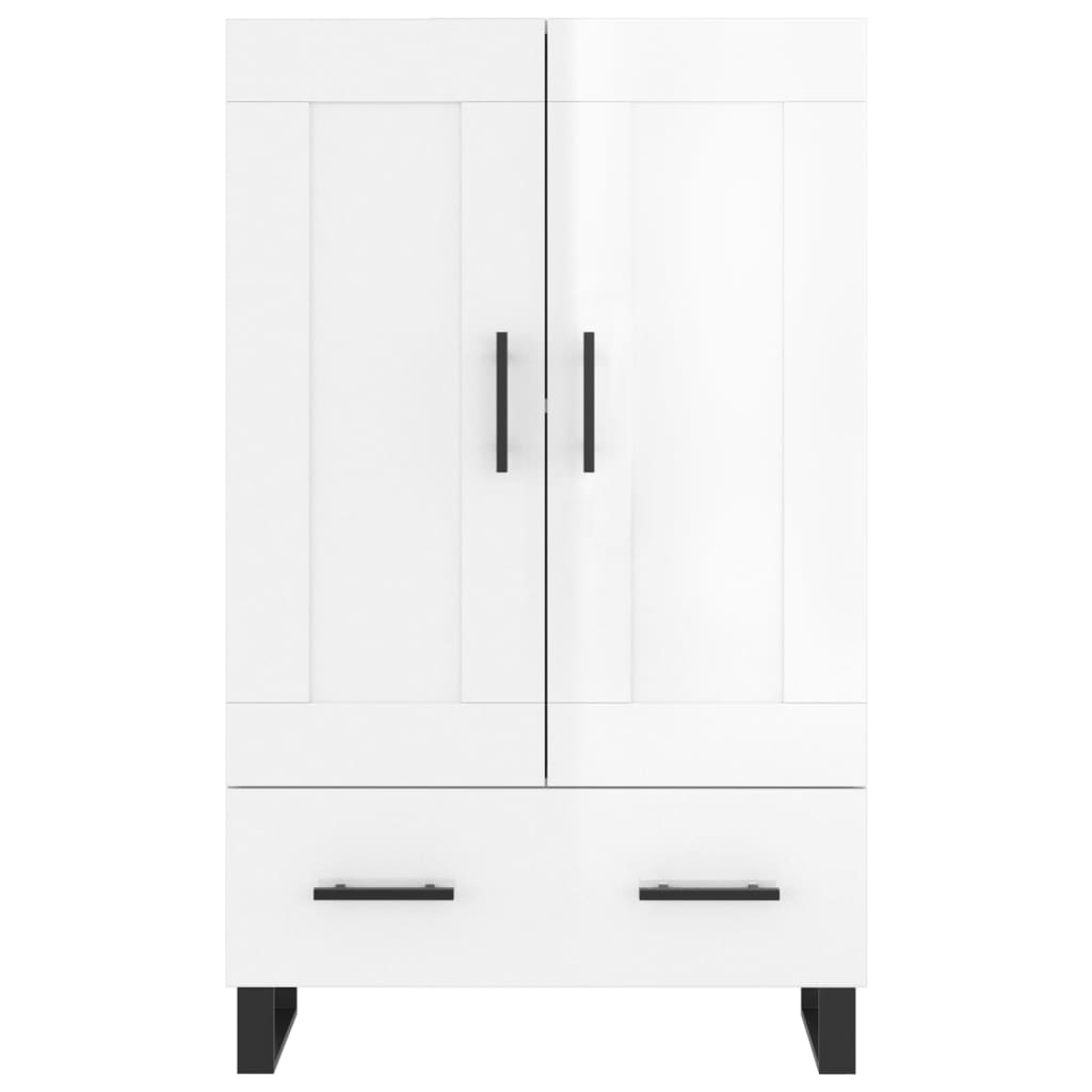 Credenza Bianco Lucido 69,5x31x115 cm in Legno Multistrato 830350