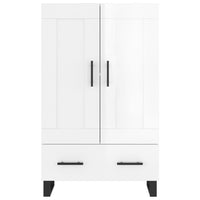 Credenza Bianco Lucido 69,5x31x115 cm in Legno Multistrato 830350