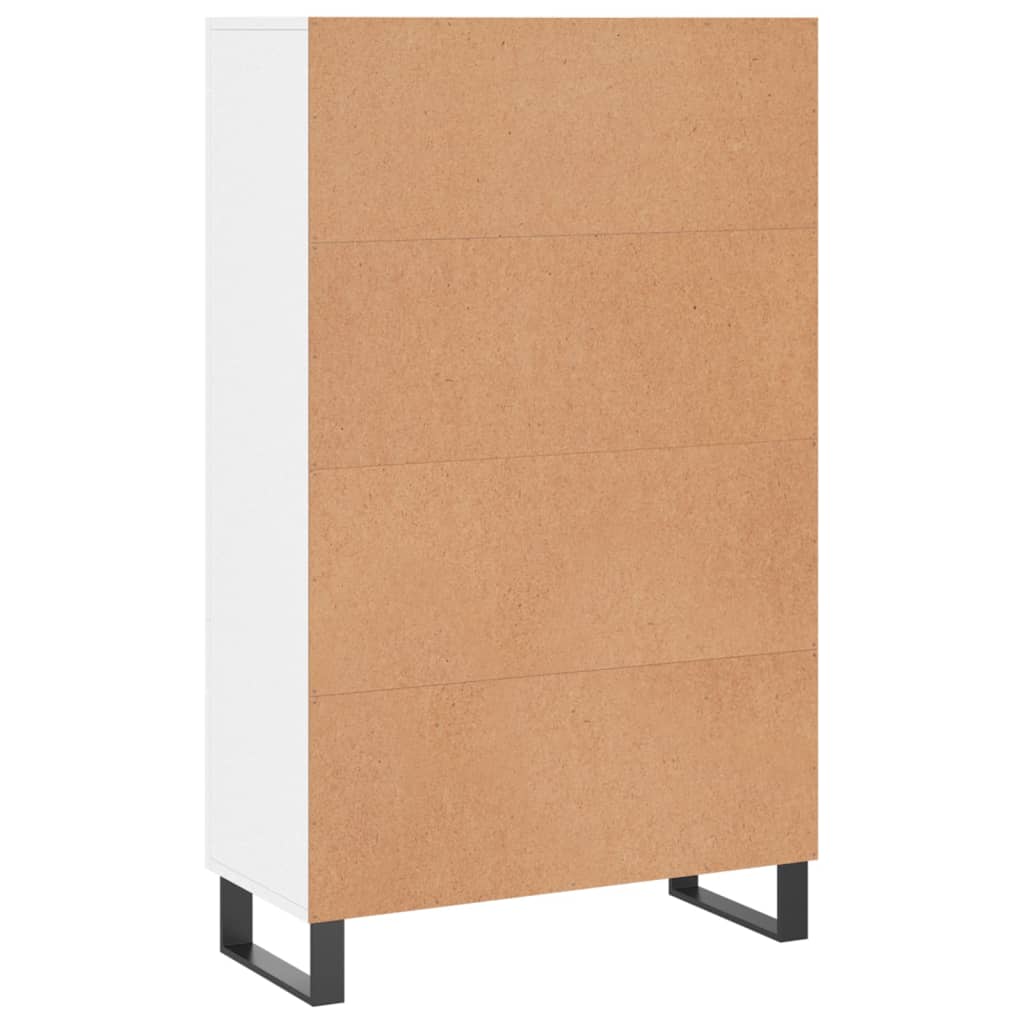 Credenza Bianco Lucido 69,5x31x115 cm in Legno Multistrato 830350