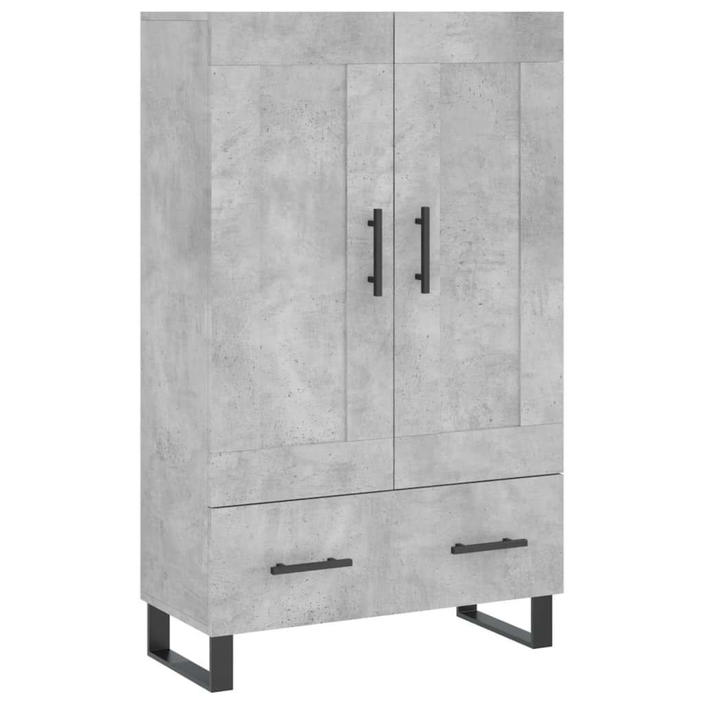 Credenza Grigio Cemento 69,5x31x115 cm in Legno Multistrato 830352