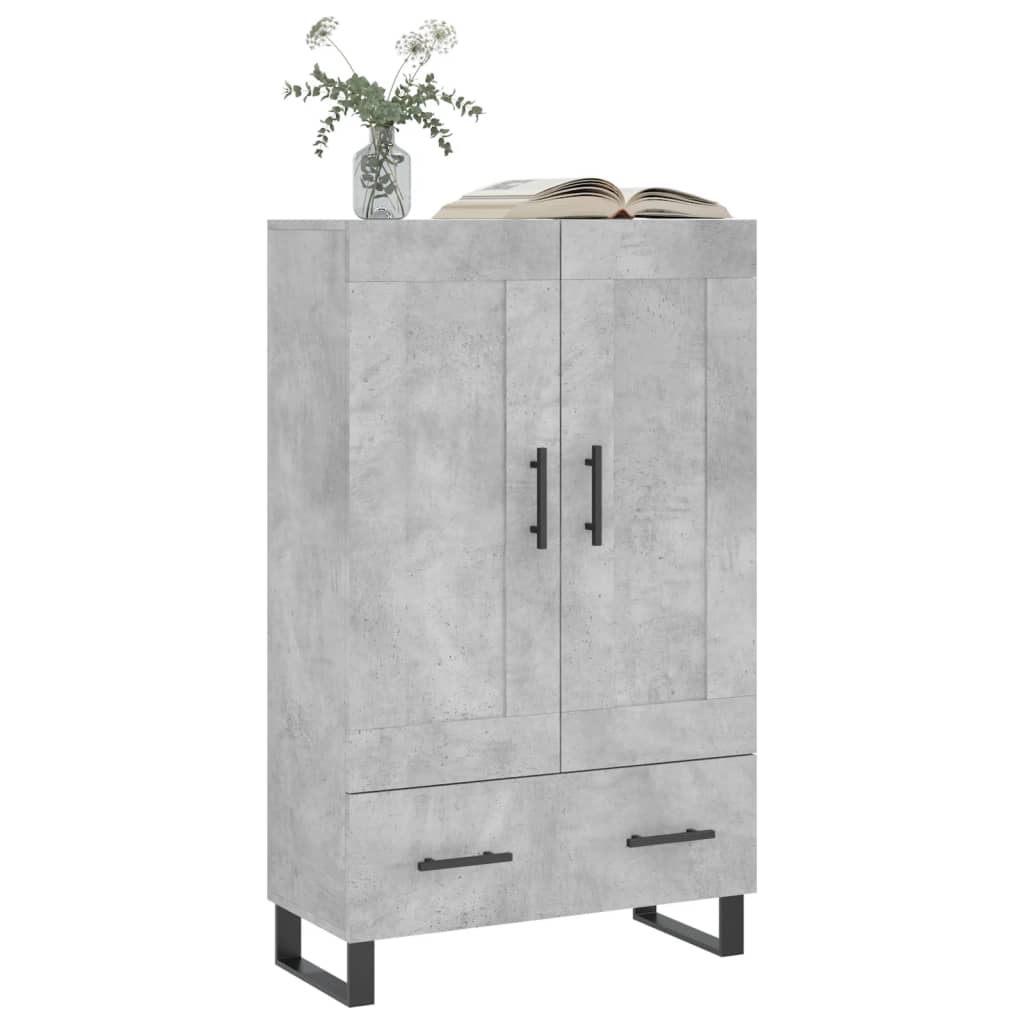 Credenza Grigio Cemento 69,5x31x115 cm in Legno Multistrato 830352