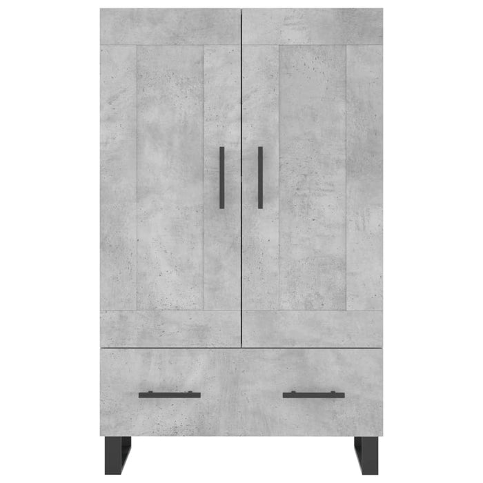 Credenza Grigio Cemento 69,5x31x115 cm in Legno Multistrato 830352