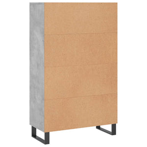 Credenza Grigio Cemento 69,5x31x115 cm in Legno Multistrato 830352