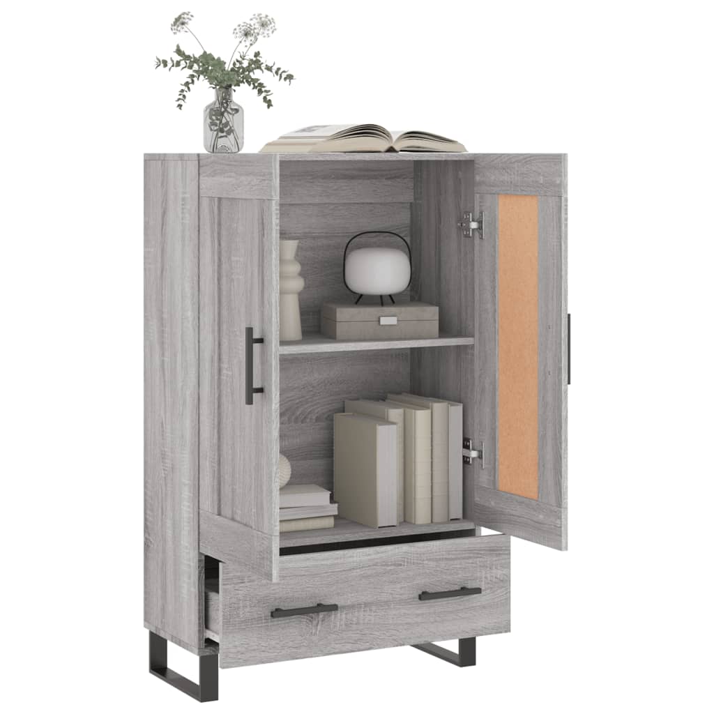 Credenza Grigio Sonoma 69,5x31x115 cm in Legno Multistrato 830354