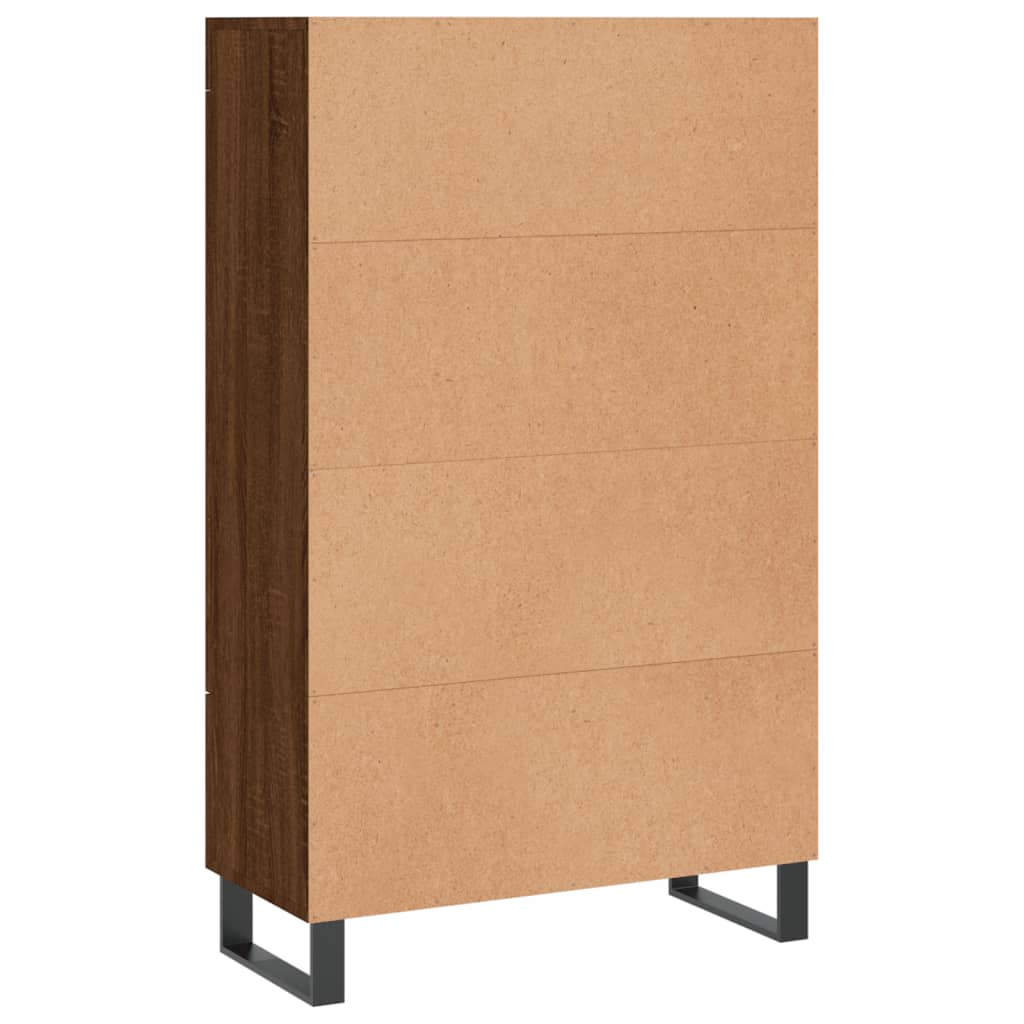 Credenza Rovere Marrone 69,5x31x115 cm in Legno Multistrato 830355