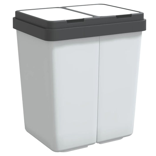 Cestino Doppio Bianco 2x25 L 154981