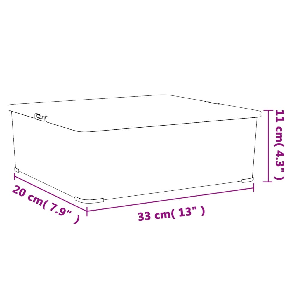 Contenitori in Plastica 6 pz 5 L Impilabili 154986