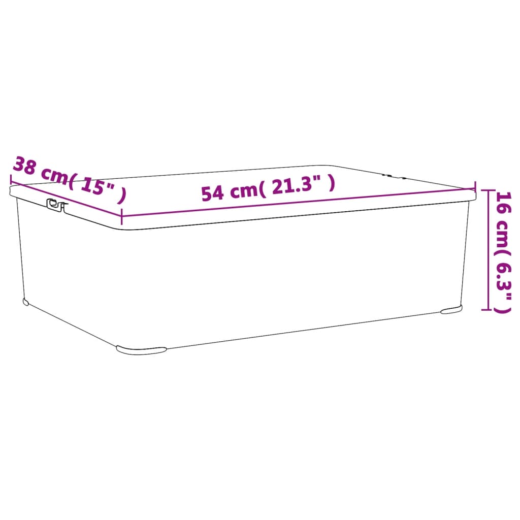 Contenitori in Plastica 3 pz 25 L Impilabili 154988