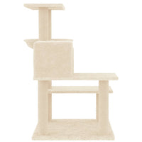 Albero per Gatti con Tiragraffi in Sisal Crema 82,5 cm 172385