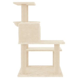 Albero per Gatti con Tiragraffi in Sisal Crema 82,5 cm 172385