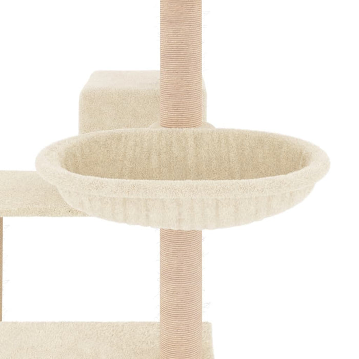 Albero per Gatti con Tiragraffi in Sisal Crema 82,5 cm 172385