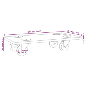 Pedane 6 pz Rettangolari in Legno Multistrato 154886