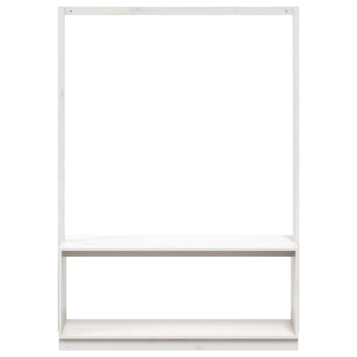 Appendiabiti Porta Scarpe Bianco 113x40x157,5 cm Massello Pino 832330