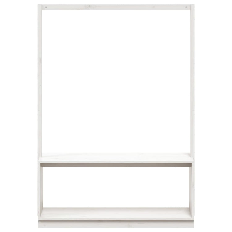 Appendiabiti Porta Scarpe Bianco 113x40x157,5 cm Massello Pino 832330