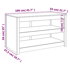 Mobile da Cucina da Esterno Bianco 106x55x64 cm Legno Massello di Pino 832334