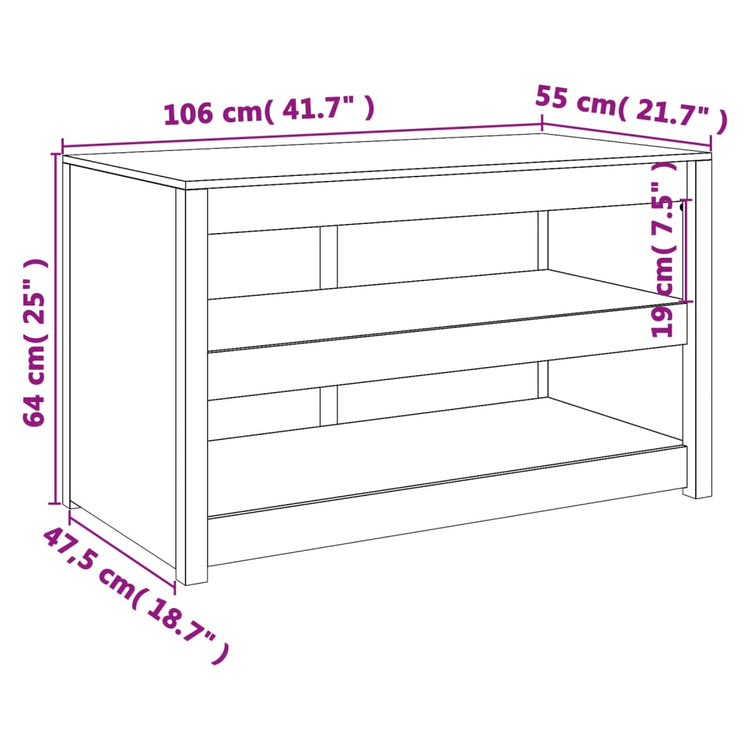 Mobile da Cucina da Esterno Bianco 106x55x64 cm Legno Massello di Pino 832334