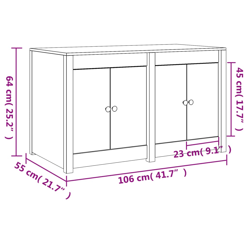 Mobile da Cucina da Esterno 106x55x64 cm Legno Massello di Pino 832337