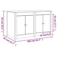 Mobile da Cucina da Esterno 106x55x64 cm Legno Massello di Pino 832337