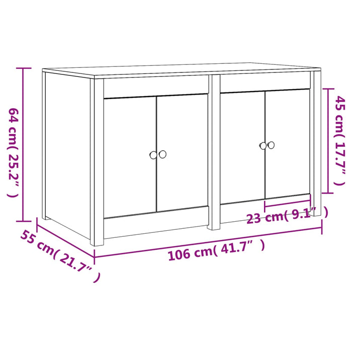 Mobile da Cucina da Esterno 106x55x64 cm Legno Massello di Pino 832337