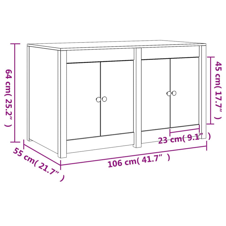 Mobile da Cucina da Esterno 106x55x64 cm Legno Massello di Douglas 832340