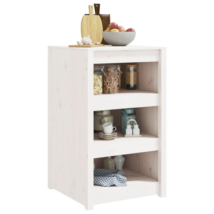 Mobile da Cucina da Esterno Bianco 55x55x92 cm Legno Massello di Pinocod mxl 132731