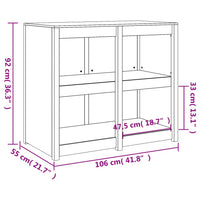 Mobile da Cucina da Esterno Bianco 106x55x92 cm Legno Massello di Pino 832354