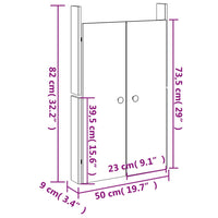 Ante da Cucina da Esterno 2pz 50x9x82 cm Legno Massello di Pino 832358