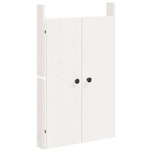 Ante da Cucina da Esterno 2pz Bianche 50x9x82cm Legno Massello di Pino 832360