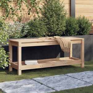 Panca da Giardino 108x35x45 cm in Legno Massello di Pino 832382