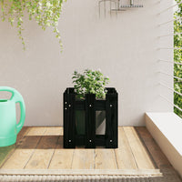 Fioriera Giardino a Recinzione Nera 30x30x30 cm Massello Pinocod mxl 131545