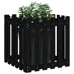 Fioriera Giardino a Recinzione Nera 60x60x60 cm Massello Pinocod mxl 133580