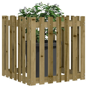 Fioriera Giardino a Recinzione 70x70x70 cm in Pino Impregnato 832466