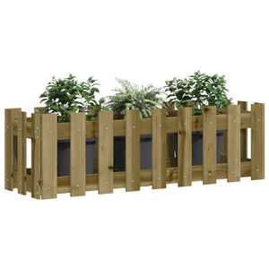 Fioriera da Giardino Recinzione 100x30x30 cm in Pino Impregnatocod mxl 107618