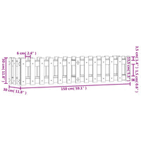 Fioriera da Giardino Recinzione 150x30x30cm Pino Impregnato 832491