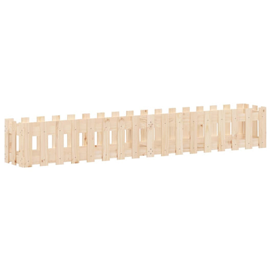 Fioriera Rialzata Giardino a Recinzione 200x30x30cm Legno Pino 832502