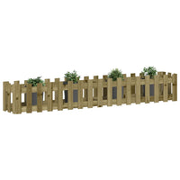 Fioriera da Giardino Recinzione 200x30x30cm in Pino Impregnatocod mxl 107624