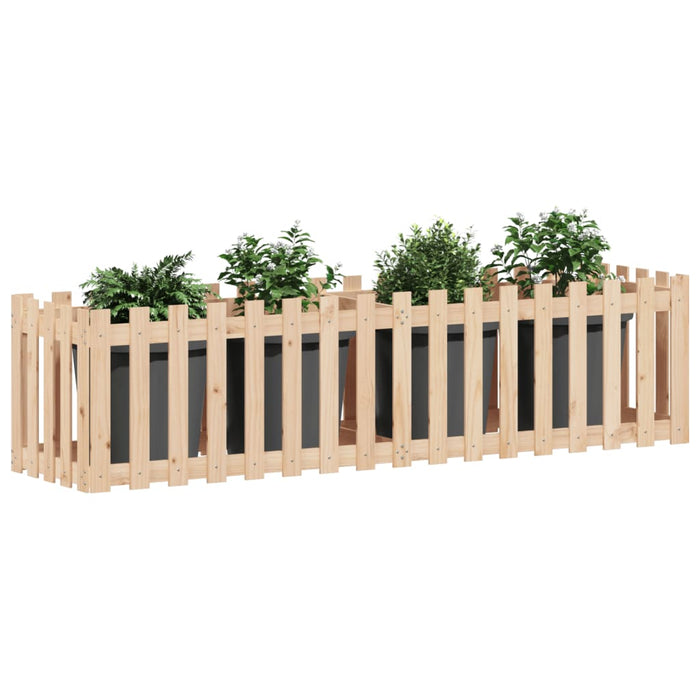 Fioriera da Giardino a Recinzione 200x50x50cm Massello Pinocod mxl 83695