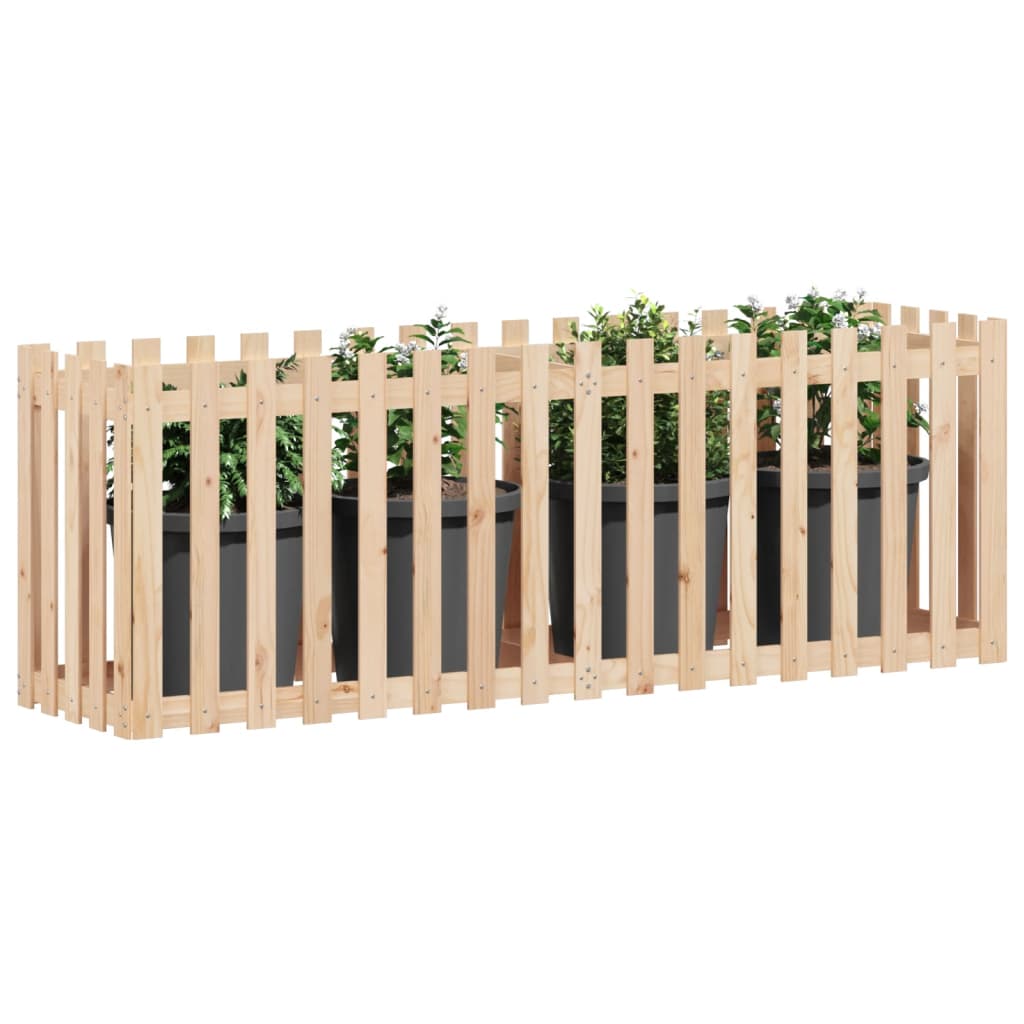 Fioriera da Giardino a Recinzione 200x50x70cm in Massello Pinocod mxl 107628