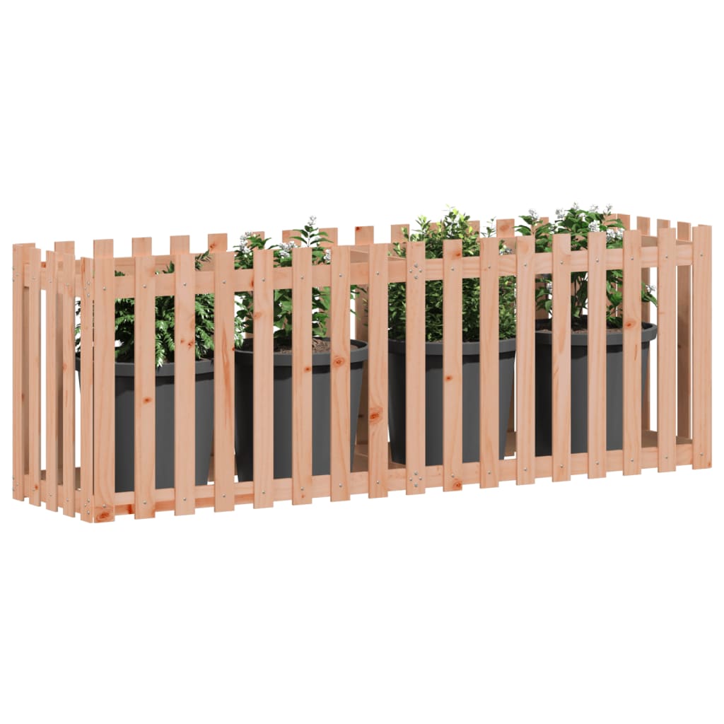 Fioriera Rialzata Giardino Recinzione 200x50x70cm Legno Douglascod mxl 131611