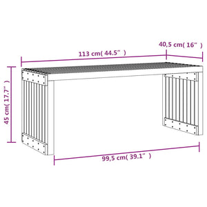 Panca da Giardino Estensibile 212,5x40,5x45 cm Massello Pino 832525