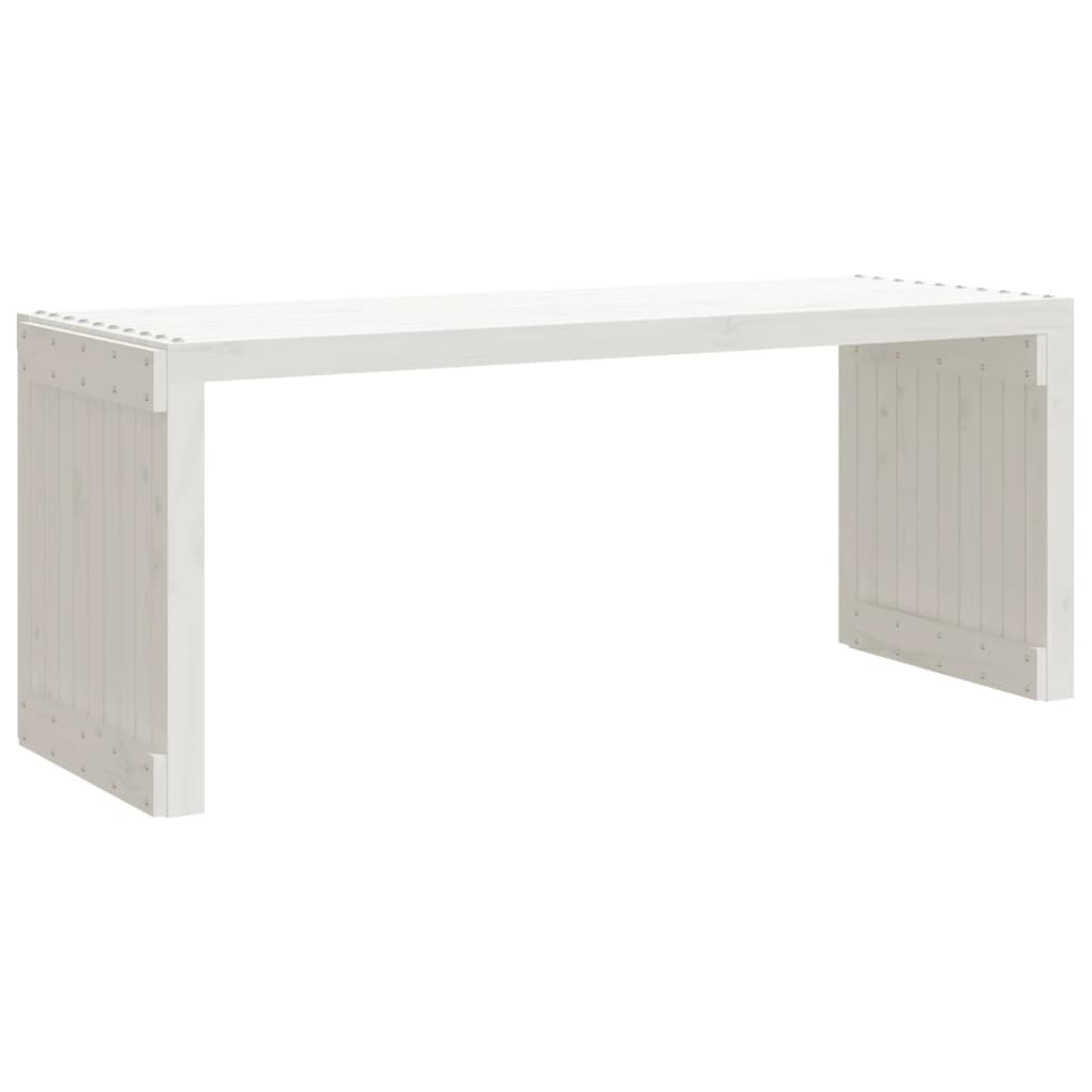 Panca Giardino Estensibile Bianca 212,5x40,5x45cm Massello Pino 832526