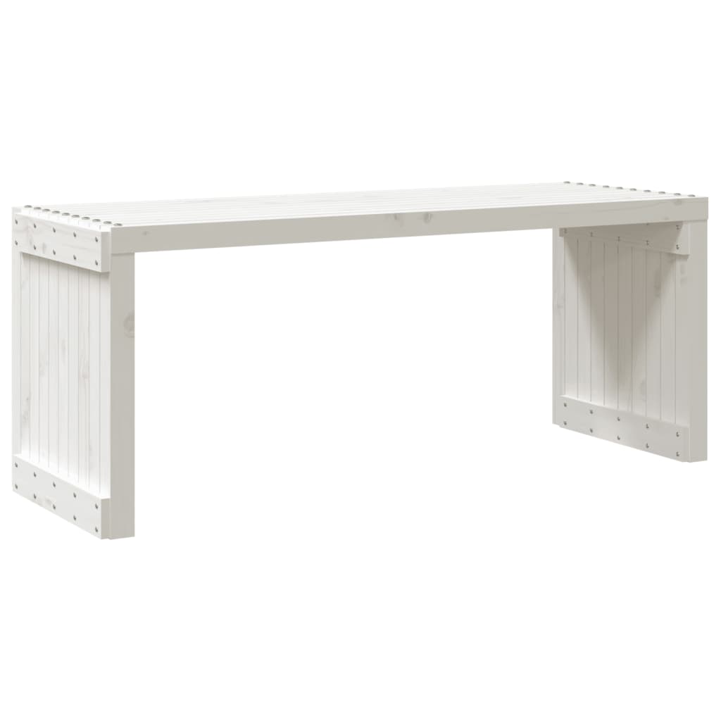 Panca Giardino Estensibile Bianca 212,5x40,5x45cm Massello Pino 832526