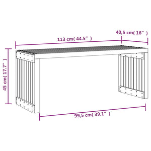 Panca Giardino Estensibile Bianca 212,5x40,5x45cm Massello Pino 832526