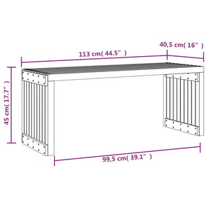 Panca da Giardino Estensibile 212,5x40,5x45 cm Massello Douglas 832528