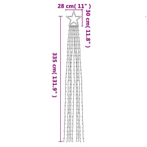 Illuminazione per Albero di Natale 320 LED Bianco Caldo 375 cm 356923