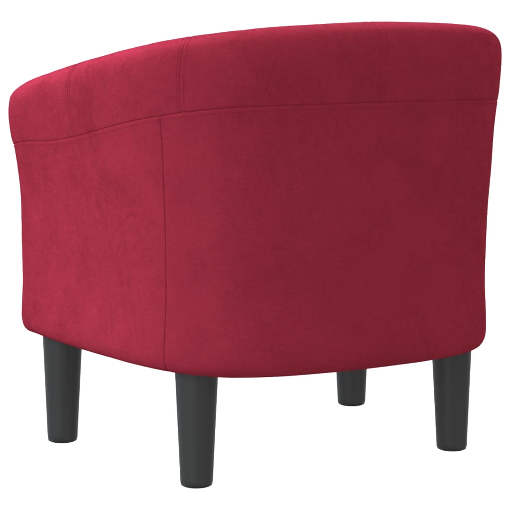 Poltrona Cabriolet Rosso Vino in Velluto 356447