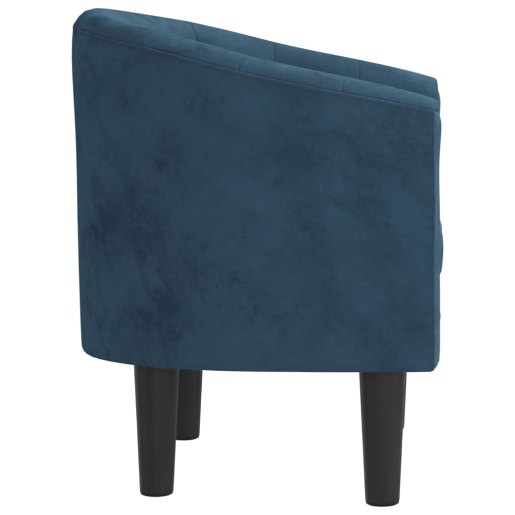 Poltrona Cabriolet Blu Scuro in Velluto 356473